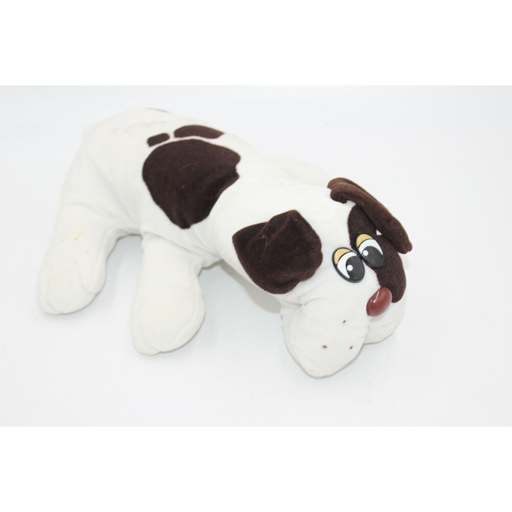 Vintage Tonka Pound Puppies Brown White 16" Large 1985 Dog Puppy Short Ears Pug
